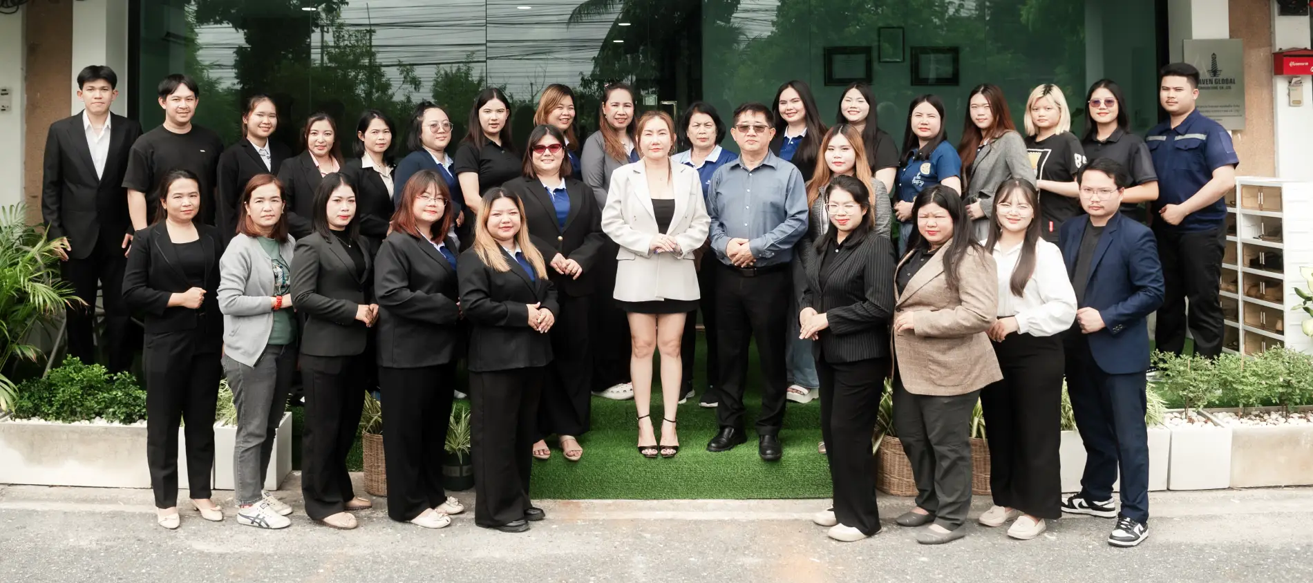Haven Group team in front of the Bowin office, Rayong, Thailand